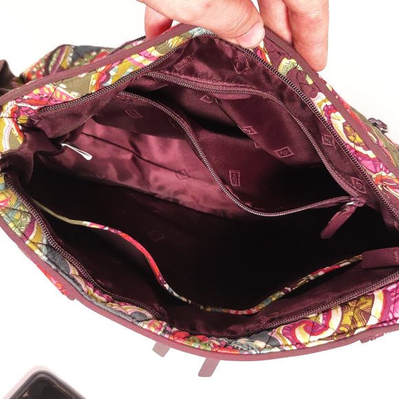 Vera Bradley Retired Print Paisley Crossbody Bohemian Purse/Diaper Bag - Picture 6 of 8